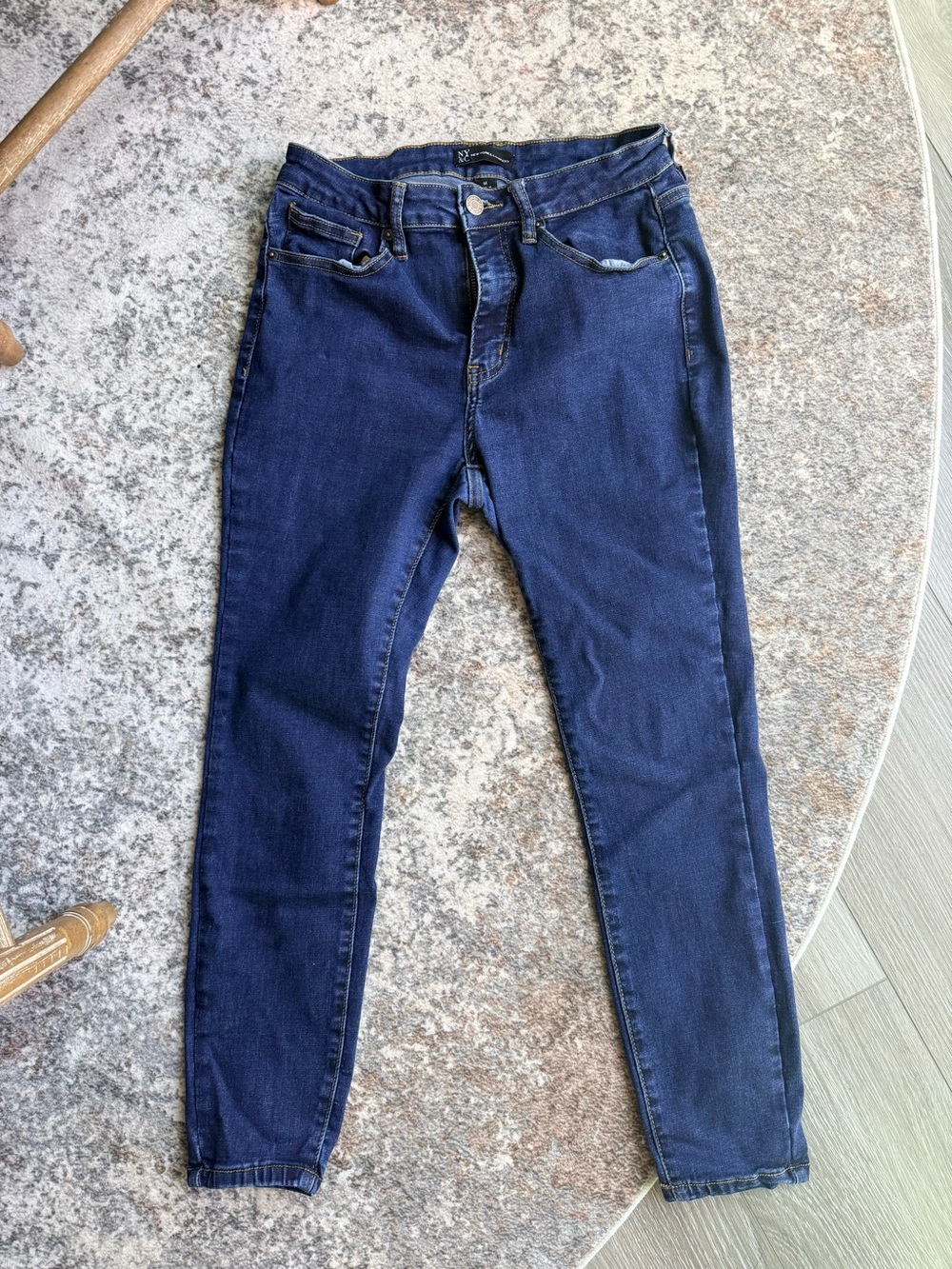 New York & Company Dark Blue Skinny Jeggings